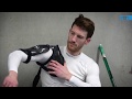 Eishockey profi mit individueller schulterorthese von ortema  individual shoulder brace for hockey