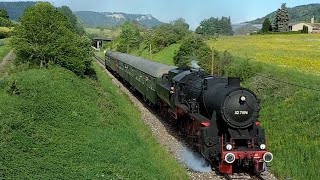 Eine Dampflok auf der Zollernalb - Pendelfahrten der Eisenbahnfreunde Zollernbahn auf der ZAB1