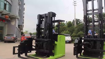 3 way VNA 48V battery electric pallet stacker forklift for standing type