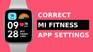 Redmi Watch 3 Active - Correct Mi Fitness Settings