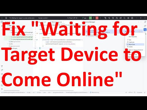 How to solve "Waiting for Target Device to Come Online" error in Android Studio?
