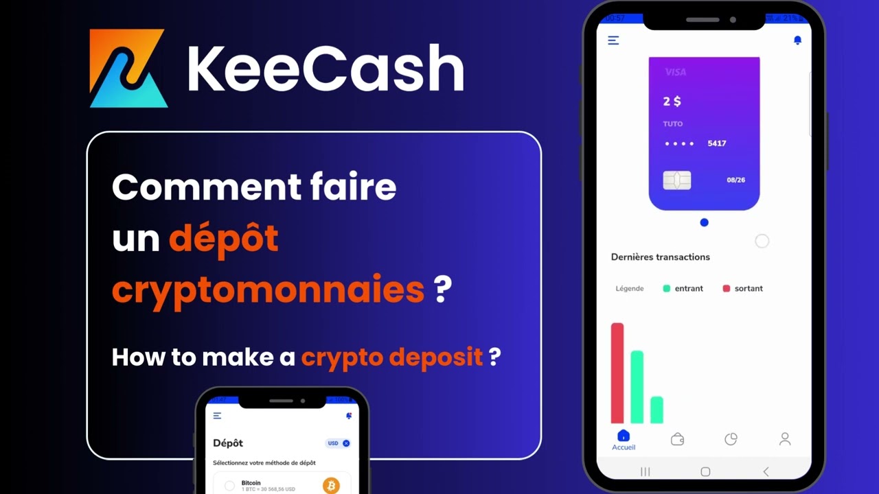 Comment faire un dépôt cryptomonnaies avec KeeCash? - YouTube