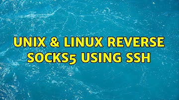 Unix & Linux: Reverse socks5 using SSH (2 Solutions!!)