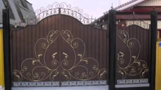 Интересные идеи для дачи и сада красивые ворота деревянные и металлические видео Ворота металлические для дачи