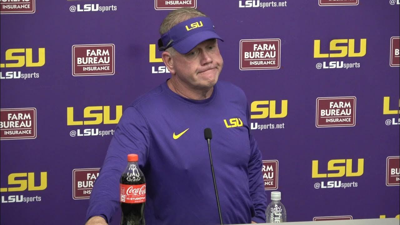 LSU Brian Kelly post scrimmage press conference YouTube