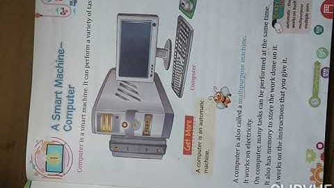 COMPUTER GRADE-2 CH-1 A SMART MACHINE -COMPUTER T.B EXPLANATION