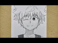 طريقة رسم كيلوا خطوة بخطوة للمبتدئين كيفية رسم كيلوا من انمي القناص 