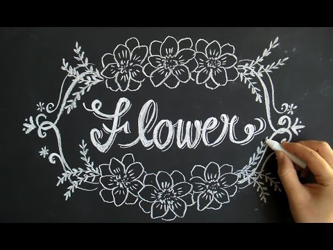 大人黒板 イラストとチョークレタリングの書き方 Chalkart Chalklettering Youtube