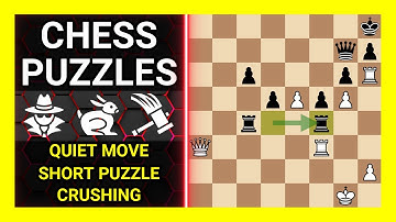 Chess Puzzles to Practice. Themes: Quiet move, Short puzzle, Crushing. Learn Chess