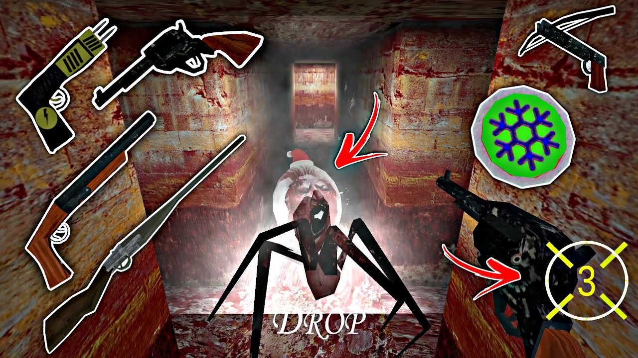All Weapons vs Spider Anglene in Granny Revamp (Unofficial Remake)