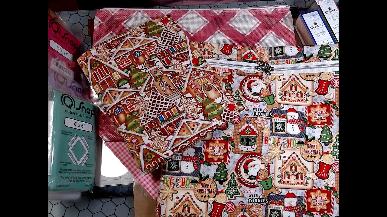 Flosstube #1 Gingerbread Project Bag, Gingerbread Thread Keeper Booklet, and other goodies!