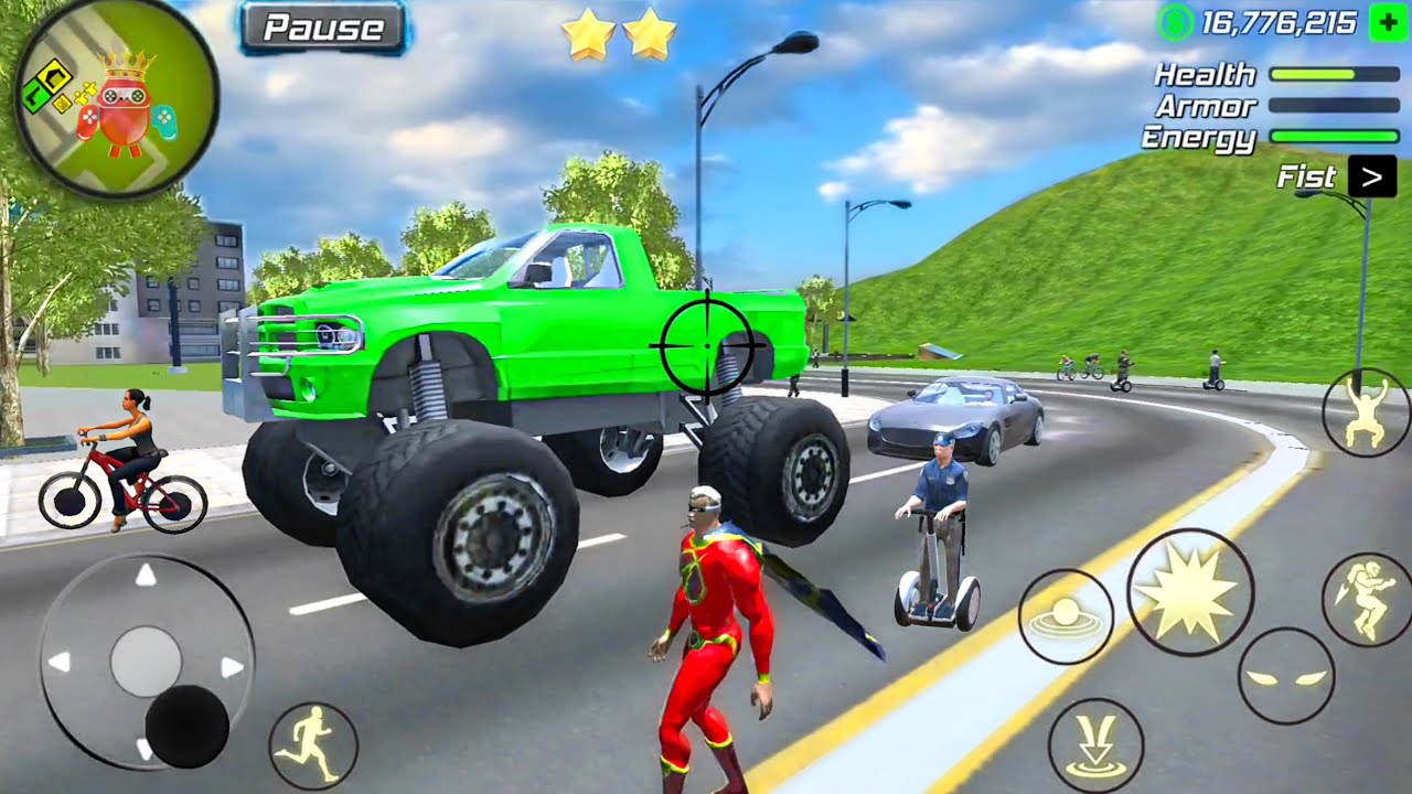 Amazing Iron Hero Gangster Crime City - Monster Truck Driving in Open World - Android Gameplay