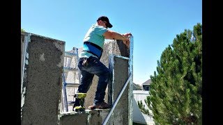 Installing Air Crete Front Wall On Shed