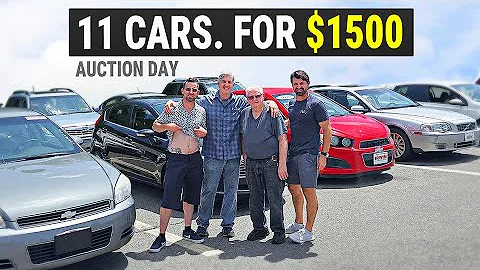 We Bought 11 Cars for under $1500 in 1 Day at a Dealer Auction!