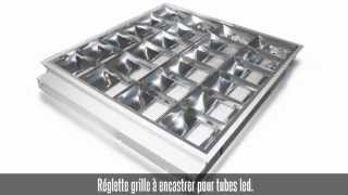 Vidéo: Reglette Grillage Apparent 4x0,60m Led - INGELEC - 1050203792