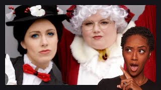 FIRST TIME REACTING TO | MRS CLAUS VS. MARY POPPINS  PRINCESS RAP BATTLES  REACTION