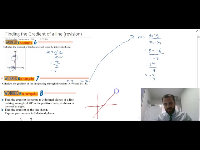 Finding the gradient of a line revision