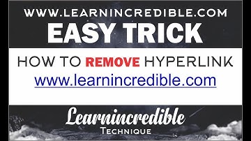 how to remove hyperlink on any design in Coreldraw tutorial