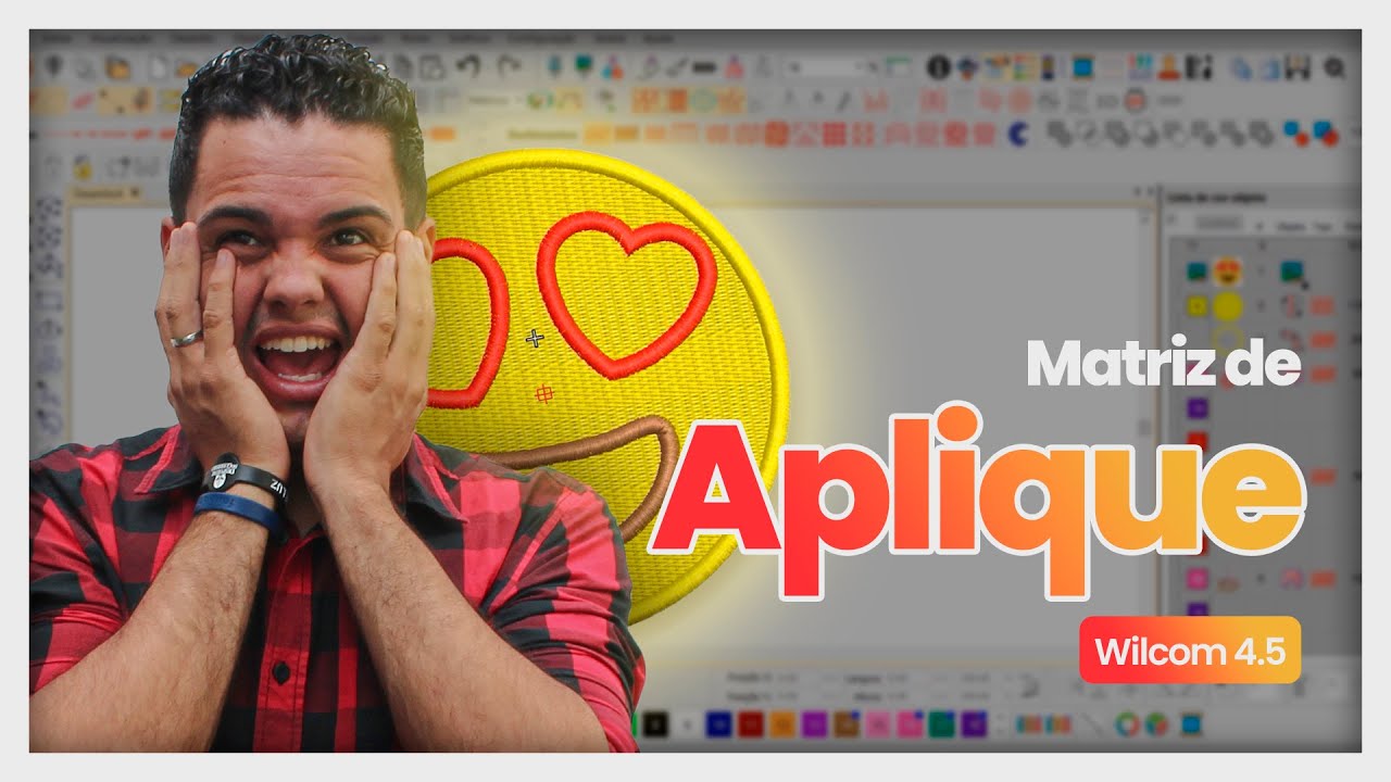 Como Criar uma Matriz de Aplique no Wilcom 4.5 || Free Hand Bordados