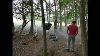 Hammock set up timelapse