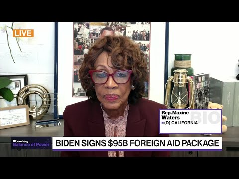 Rep. Waters on Speaker Johnson, Foreign Aid, Stablecoins