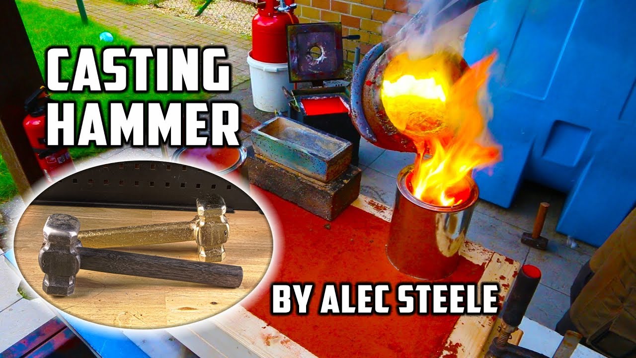 Casting Brass Hammer From Bullet Shells By Alec Steele YouTube