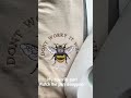 Dont worry it wil  okay  bumblebee bee embroiderymachine embroidery smallbusiness fuzzy