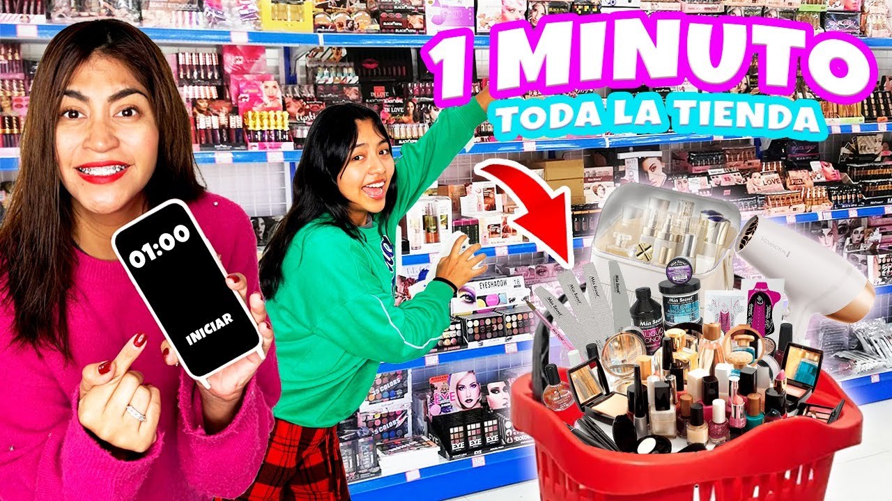 1 MINUTO para AGARRAR TODO EL MAQUILLAJE GRATIS con LA BRIS 💋 ¡llenó dos canastas de MUJERS!😱💸