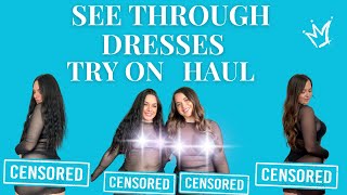 Transparent Dresses Try On Haul Mirror View With Cousin Rosexo Jean Marie Try On