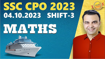 SSC CPO 2023 04 Oct Shift 03 Maths || Complete Set PYQs || Best Solution by RAJA SIR #ssccpo2023