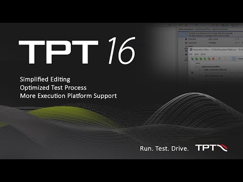 TPT 16 Release | The Testing Tool for Automotive Software Testing | MiL, SiL, PiL, HiL, Driving Test