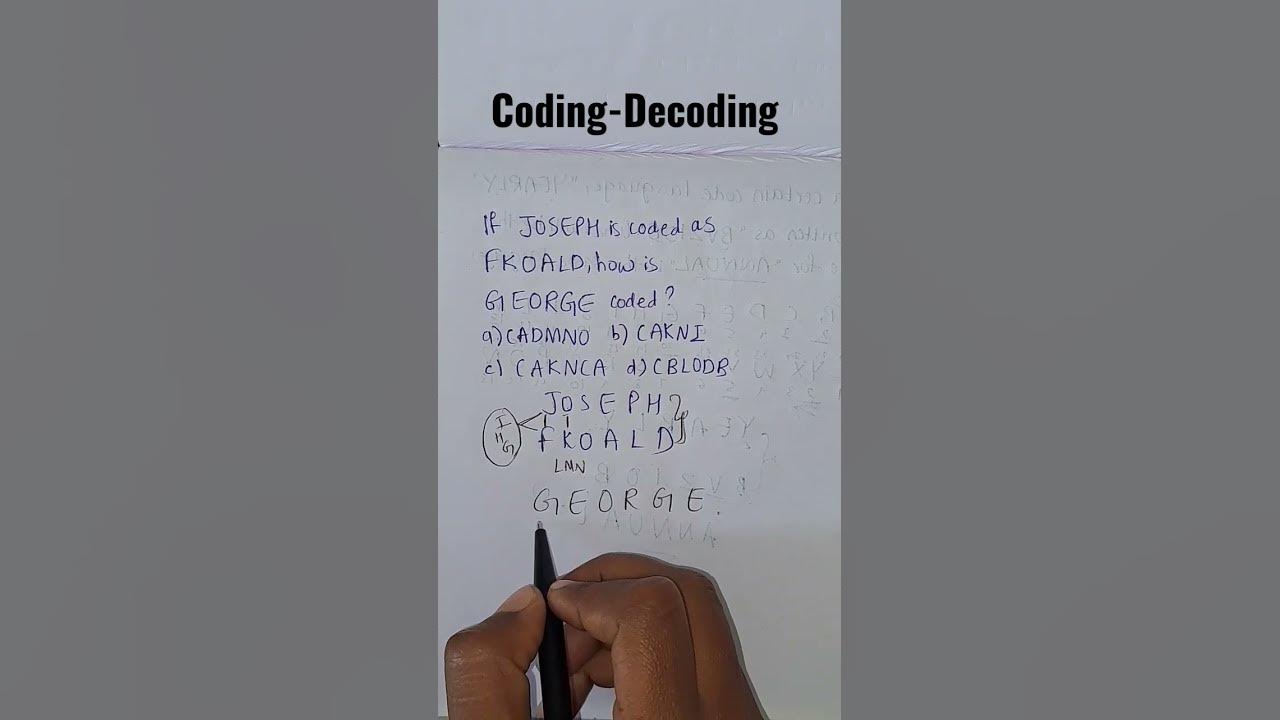 Coding decoding aptitude questions aptitude preparation shorts 
