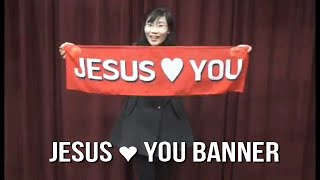 Jesus Loves You Banner Magic Trick Gospel Silk