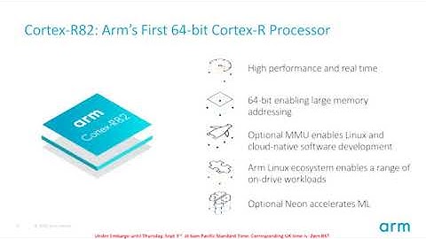 Arm Announces Cortex R82 The First 64 bit Real Time Processor to Power the Future of Computational S