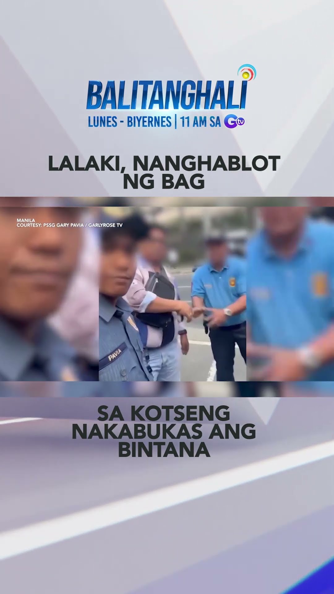 Lalaki, nanghablot ng bag mula sa kotseng nakabukas ang bintana #shorts | Balitanghali