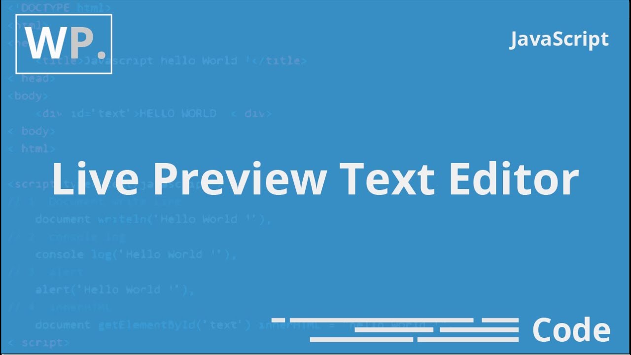 Membuat Live Preview Text Editor - YouTube