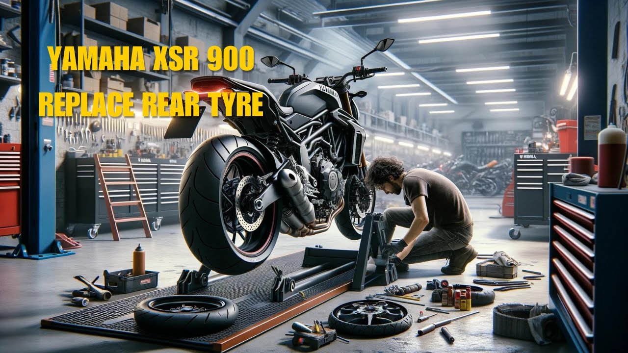 Step by Step | Replacing the Rear Tyre on the Yamaha XSR900 - YouTube
