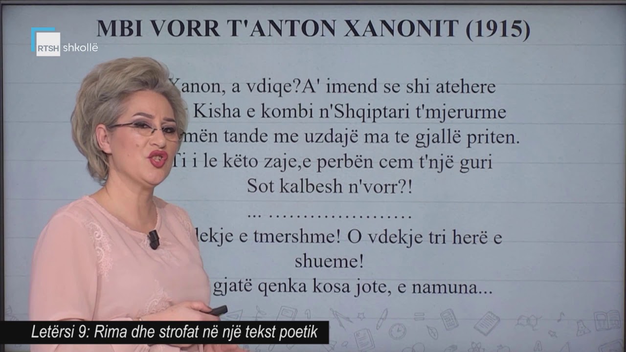 Letërsi 9 - Rima dhe strofat në një tekst poetik