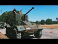 Tanks in Town 2022 Mons convoy arriving at the 3rd Armored Division monument Quevy-Le-Grand