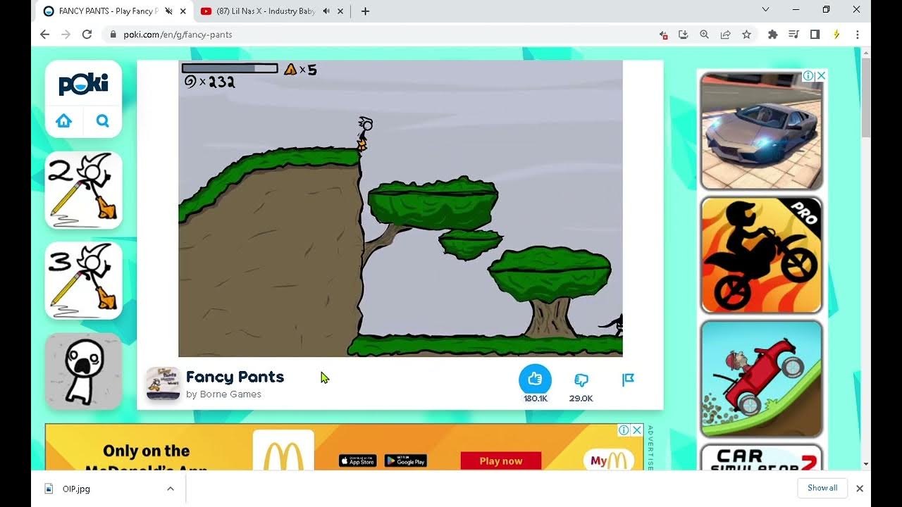 Fancy Pants W1 on Poki Powerup with a song YouTube