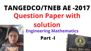 TNEB AE Question paper with solution 2017/ Engineering Mathematics/ Part 1/ TNEB Preparation 2022/