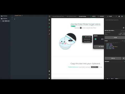 How to inspect designs from Avocode inside Atom editor