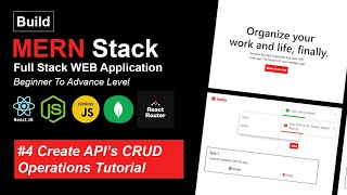 TODO MERN APP | CRUD OPERATIONS | API TUTORIAL FOR BEGINNERS | MERN STACK PROJECTS | PART - 4 |