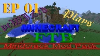 FTB [Mindcrack] - Ep 01 - Moving out and building a double mob farm.