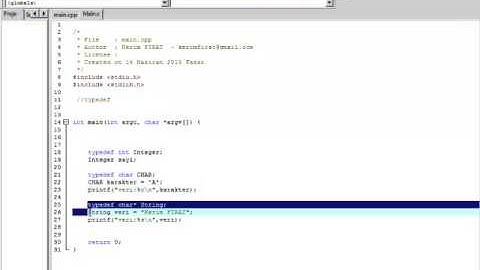 CC++ Typedef Kullanimi