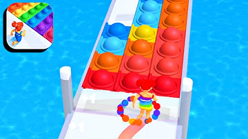 Pop It Run‪ 👸🌈🔥 All Levels Gameplay (iOS,Android)