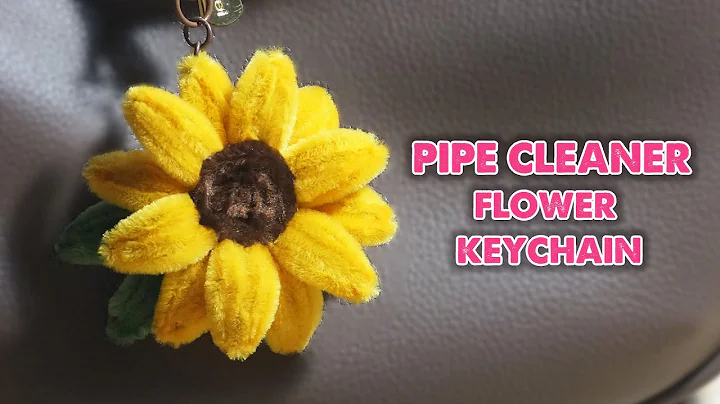 Pipe Cleaner Sunflower - Keychain | Handmade DIY Pipe Cleaner Flower