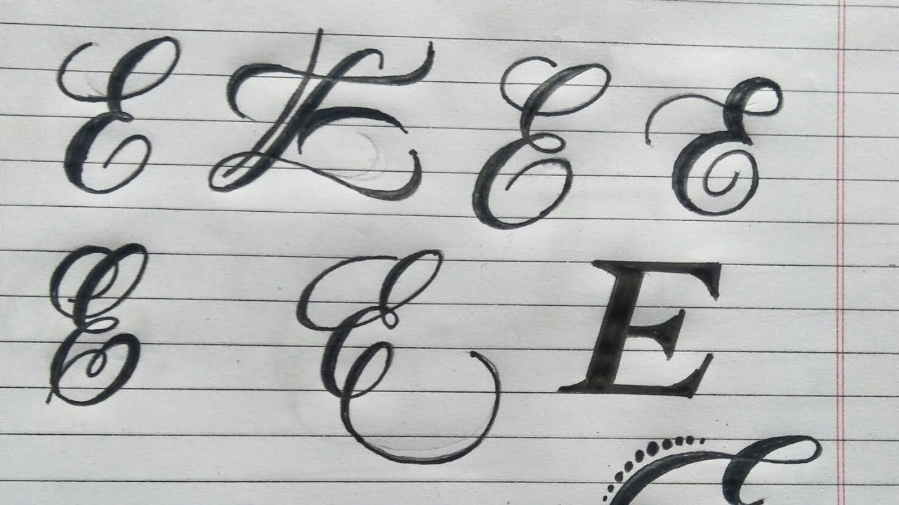 How to write Letter E  in different ways Alphabets E stylish writing   RUA sign writing