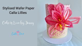One petal wafer paper Calla Lily tutorial for cake decorating