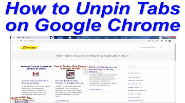 How to Unpin Tabs on Google Chrome